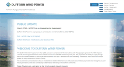 Desktop Screenshot of dufferinwindpower.ca